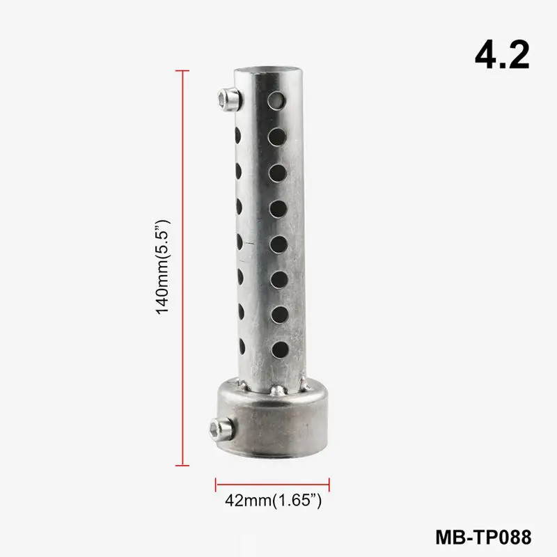 SILVER 4.2CM Универсальный 35 мм 42 мм 45 мм 48 мм 60 мм мотоцикл выхлопной Can DB глушитель Killer Baffle съемный хромированный MB-TP088 - Цвет: SILVER 4.2CM