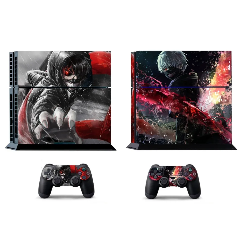 Стикеры для PS4 кожи Tokyo Ghoul Ken 397 Виниловая наклейка Sony PlayStation 4 и 2 скины контроллера