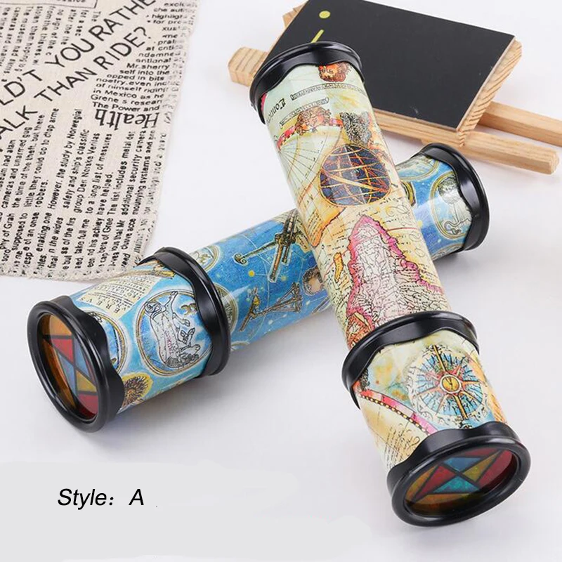 A Детские игрушки калейдоскоп Детский Монтессори обучающая игрушка для детей магическое вращение необычный аутизм Малыш Сенсорный подарок на день рождения - Цвет: A