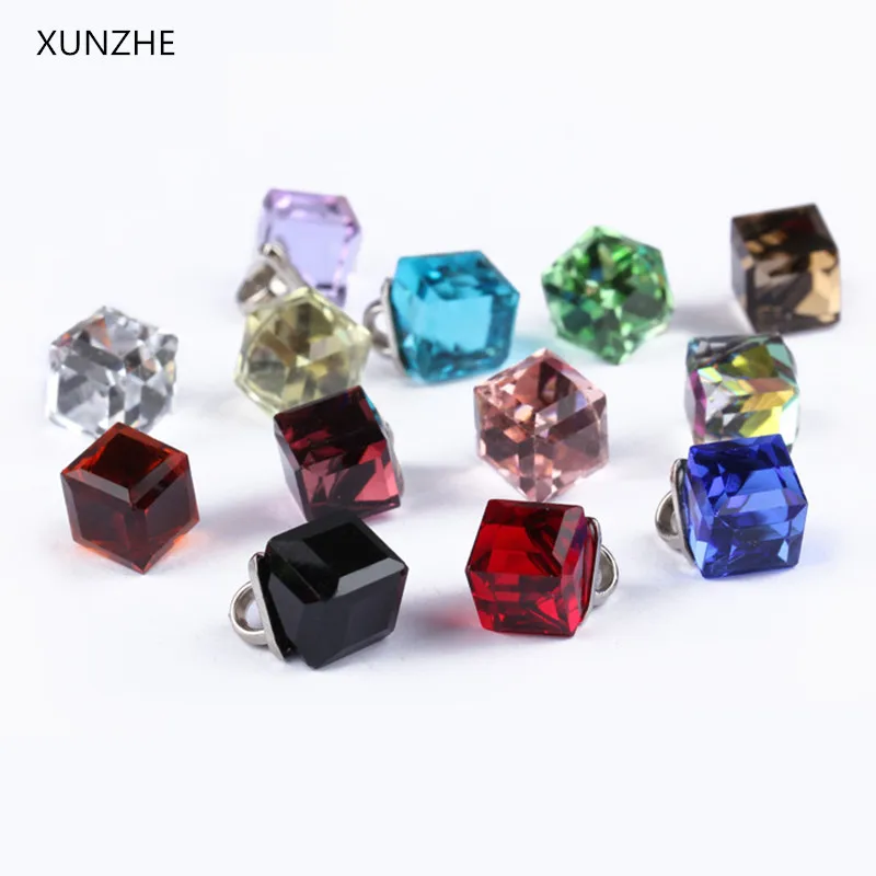 Рубашка XUNZHE 10 шт. 8*14 мм карамельные цвета квадратная стеклянная рубашка на