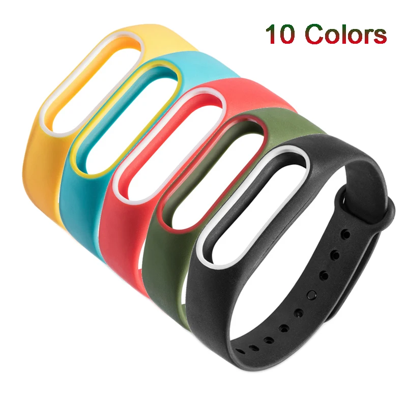 Оригинальный силиконовый ремешок для браслета Xiaomi Mi Band 2 3 шт. цветные ремешки