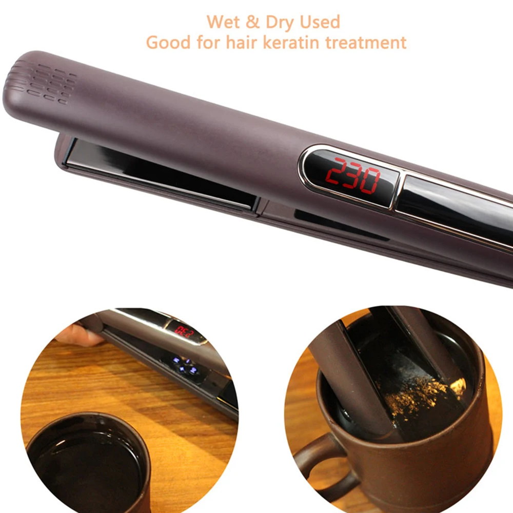 Выпрямитель для волос magami двойной утюжок сухих и влажных Plancha Flacheisen MCH Titanium