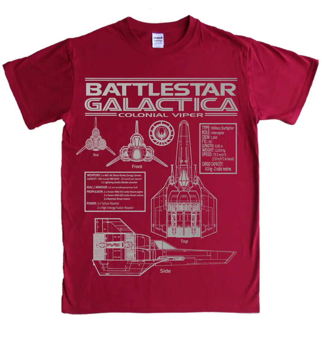 BATTLESTAR GALACTICA VIPER blueprints S 5XL футболка specs logo colonial tv Новые футболки Забавные топы