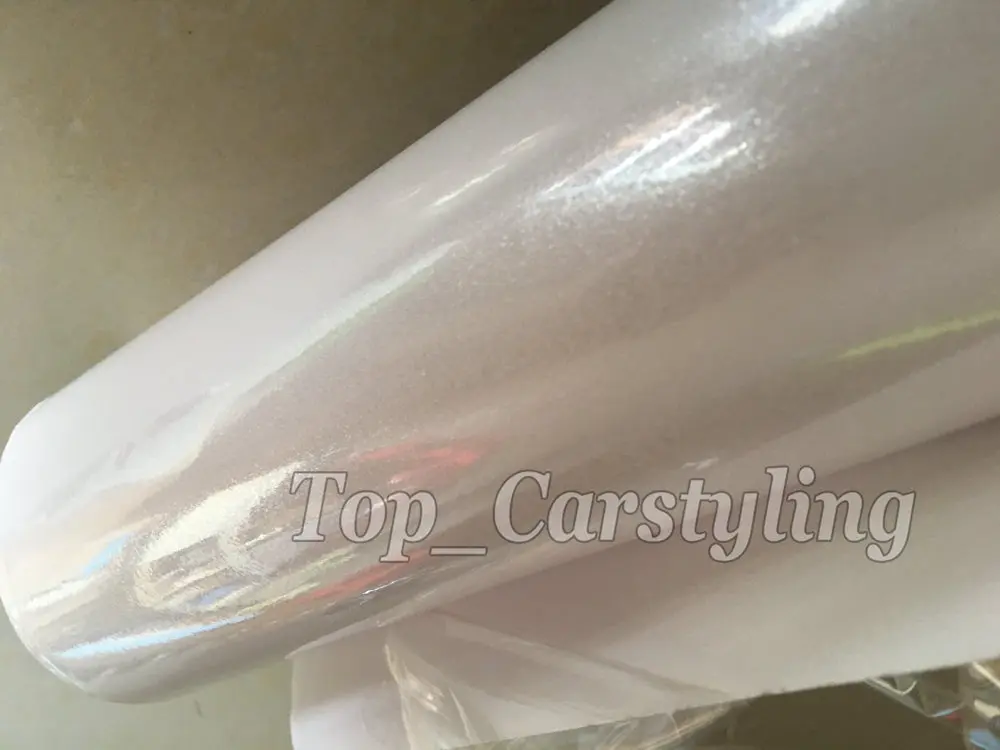 Блестящая жемчужная белая металлическая виниловая пленка для стайлинга