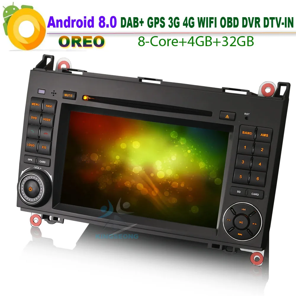 7 &quotAndroid 8 0 Octa Core DAB + GPS Wi Fi 4G автомобильное радио DVD плеер RDS SD USB BT OBD DVR DVT IN для Benz A/B