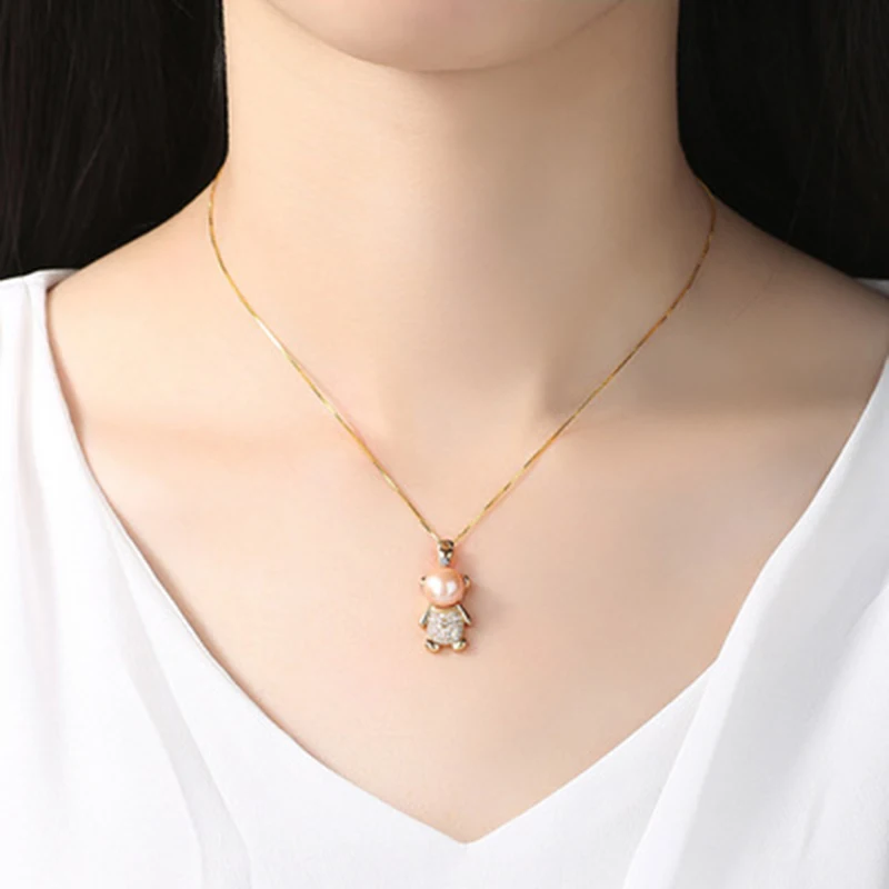 BESTLYBUY 100% Стерлинговое Серебро 925 пробы кулон медведь для девочек изящное