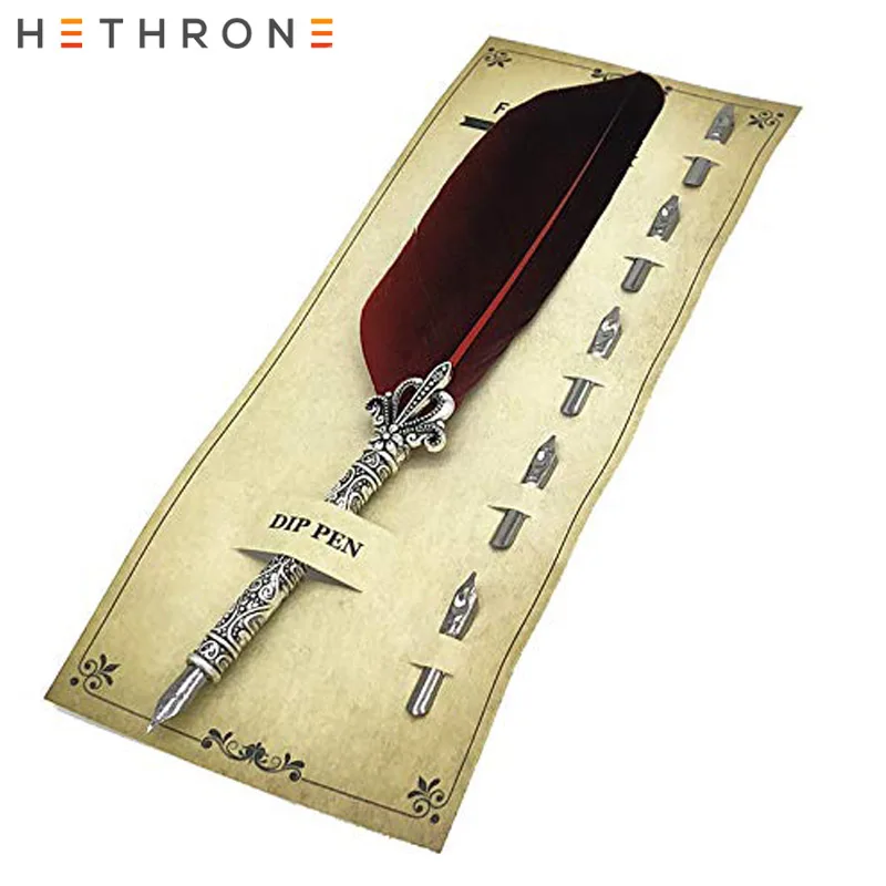 Hethrone 1 шт. набор перьев на английском языке Calligrap винтажная перьевая ручка подарок