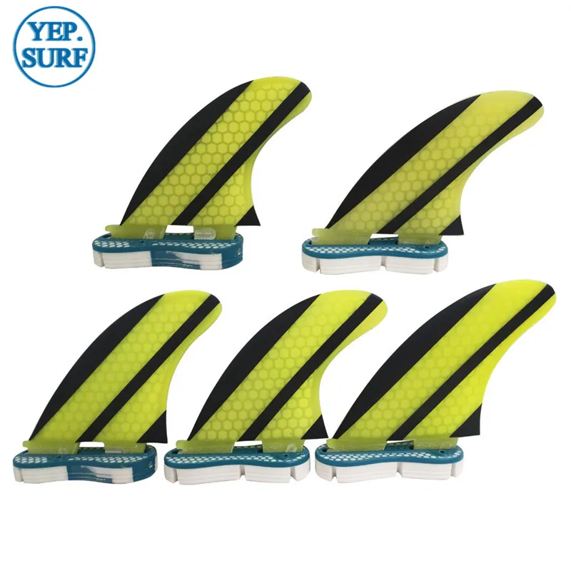 

New Surfboard FCS2 Fin K2.1 Yellow Fibreglass.Honeycomb,Carbon fiber Surf Fins SUP Board Fin