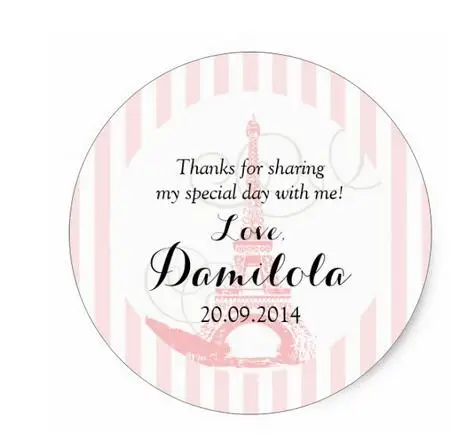 

1.5inch Eiffel Tower Paris Wedding Classic Round Sticker