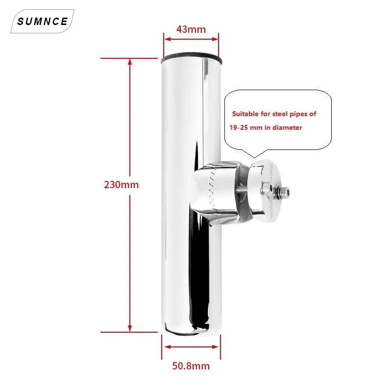 Marine Stainless Steel Fishing Tackle Accessory Rotatable Rod Holder for 19-25mm tube | Спорт и развлечения