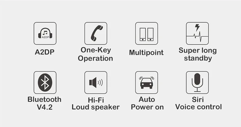 Автомобильный громкоговоритель Bluetooth, автомобильный солнцезащитный козырек, многоточечный динамик, телефон, автомобильная аудиосистема, устройства, Поддержка Siri Contro