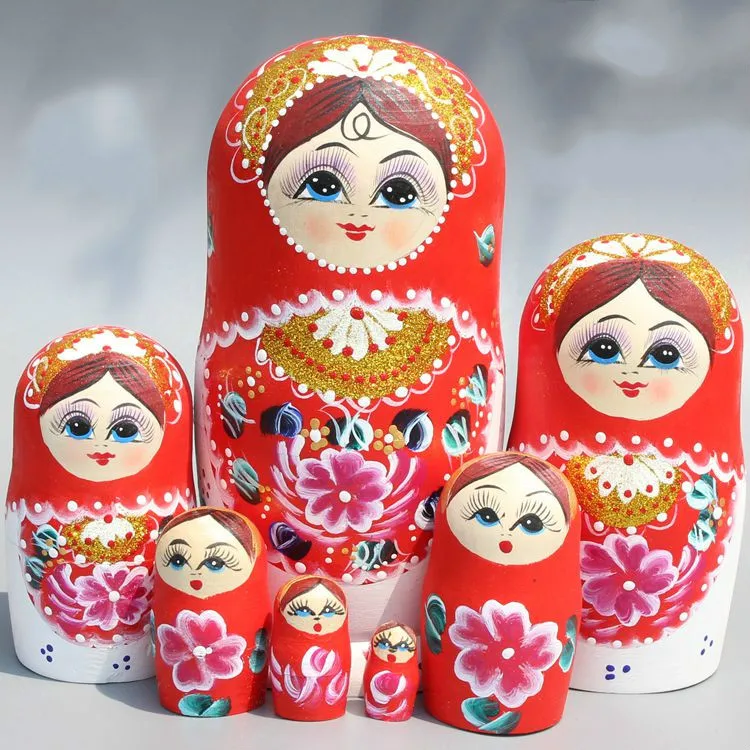 7 шт./компл. набор кукол Матрешка ручной росписи креативное свадебное украшение