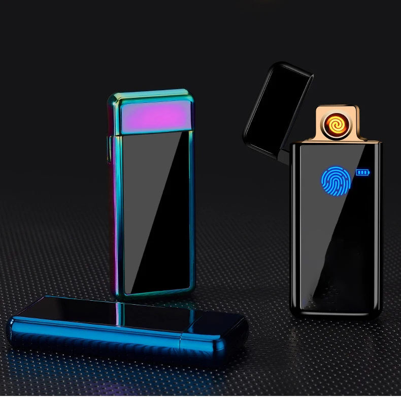 Электронная USB Зажигалка для сигарет для курения Turbo Tugsten полноэкранная перезаряжаемая WilndProof