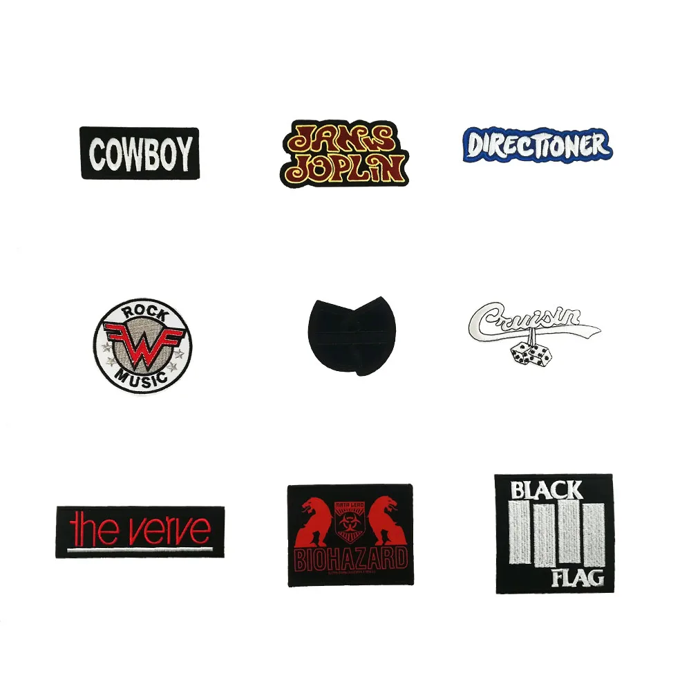 THE VERVE Cruisin WU TANG CLAN BAND DIRECTIONER WEEZER COWBOY Biohazard Mata Leao Hardcore Music Band Woven Iron On Patch