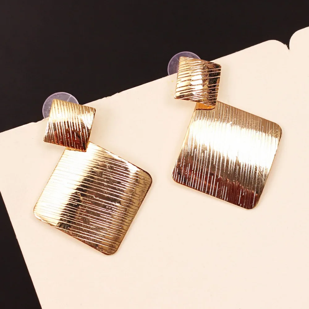 Модные металлические провода рисунок двойной квадратный Свадебные Висячие