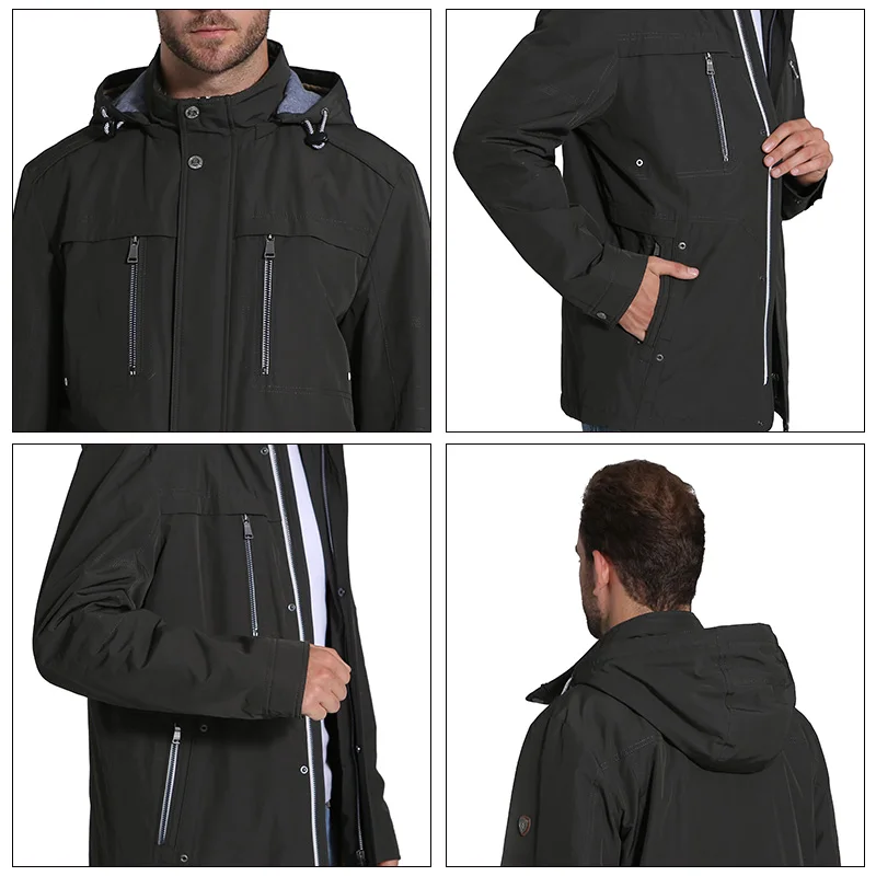 CORBONA Winter Men Jacket Brand Casual Fashion Thin Warm Hooded Coat Mens Jackets And Coats Male Parkas Outwear Clothing | Мужская