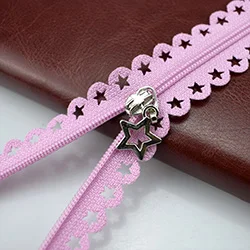 pink Meetee 10 шт. 3# закрытый нейлоновый молния звезда кружева лента молния 25 см многоцветная молния одежды Diy швейная сумка кошелек молнии A1-3 - Цвет: pink