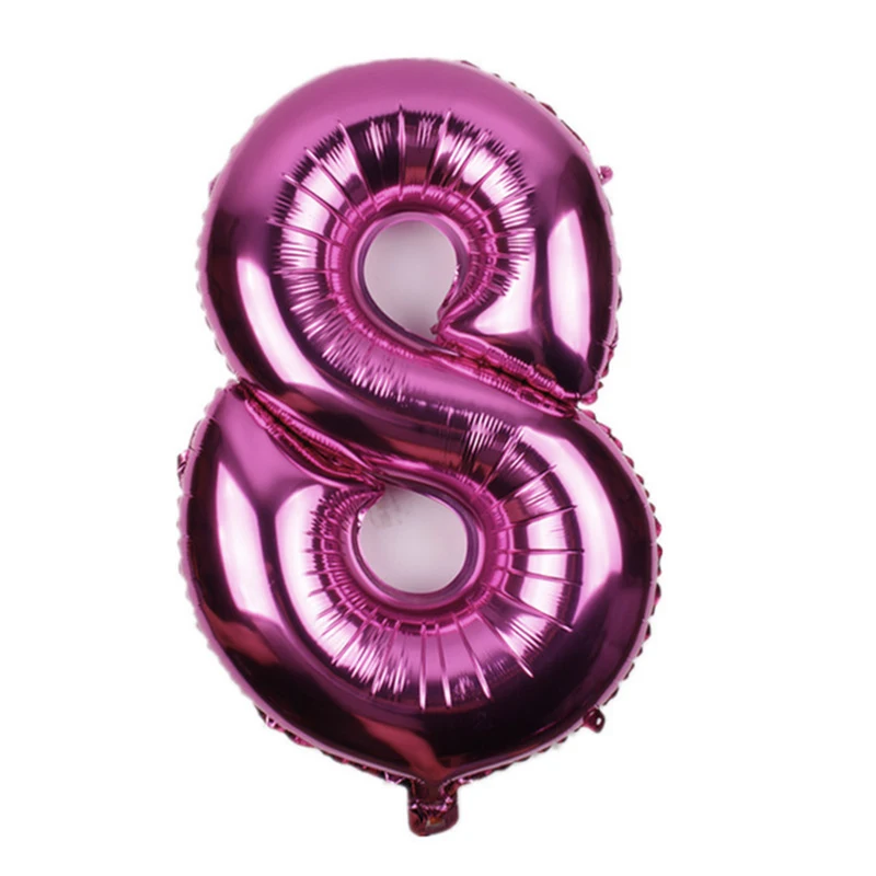 30 дюймовые розовые фольгированные шары с цифрами большие баллоны гелием
