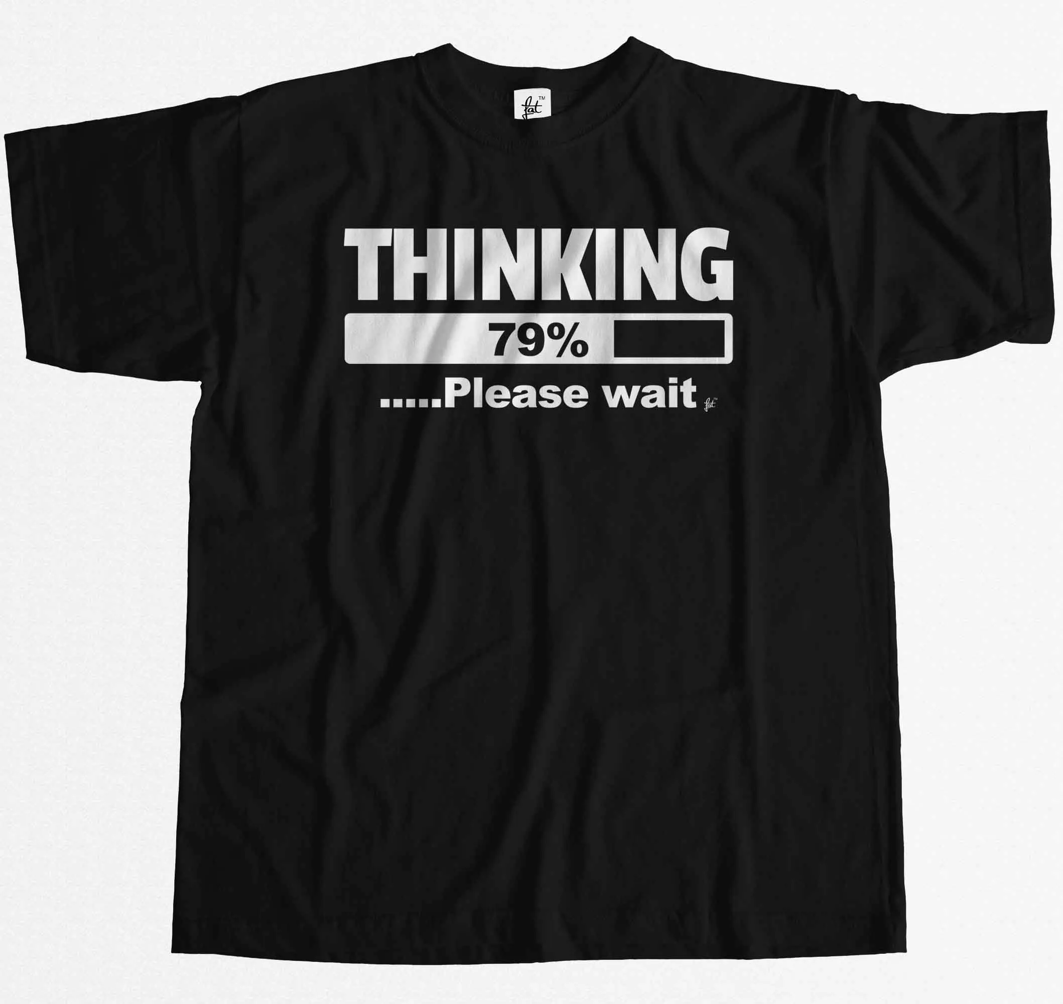 Новинка 2019 мужское модное мышление. .... Пожалуйста подождите Мужская футболка
