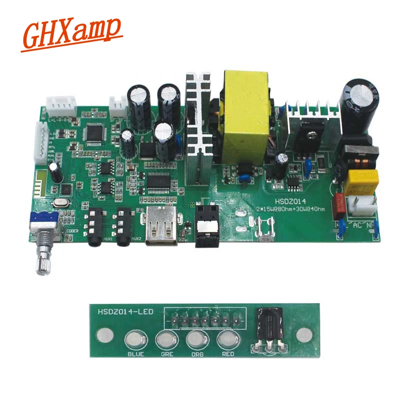 GHXAMP 2 1 сабвуфер Bluetooth усилитель плата (2*15 Вт ВЧ + 30 бас) Домашний кинотеатр