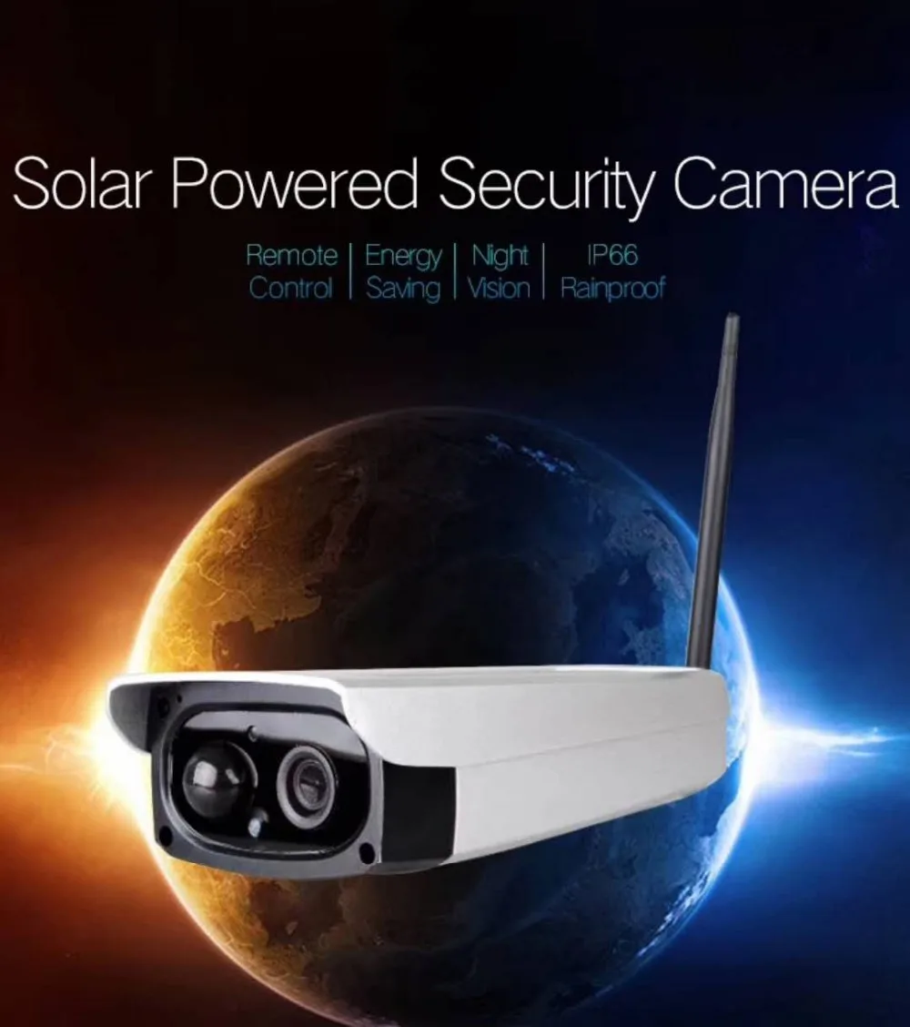 Беспроводная Wi Fi IP камера 2MP 1080P на солнечной энергии легко устанавливаемая