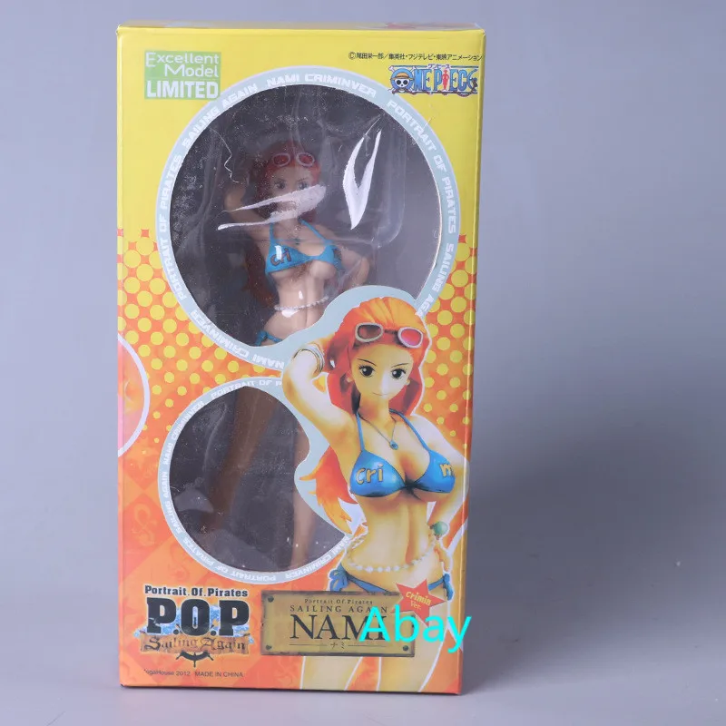 One Piece Nami Portrait of Pirates Sexy Figures The straw hat Decoration Swimsuit Ver. PVC Action Figure Toy 16CM BOX J3 | Игрушки и