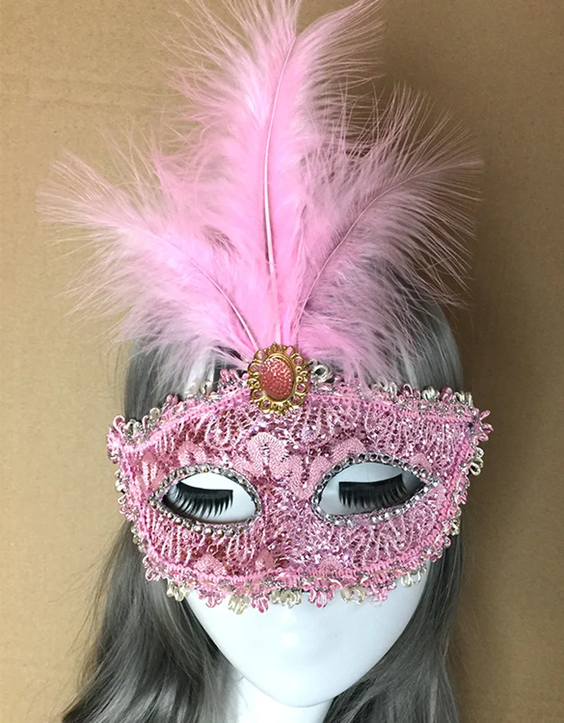 2019 Маскарадная маска с перьями вырезами для Хэллоуина и выпусквечерние вечера