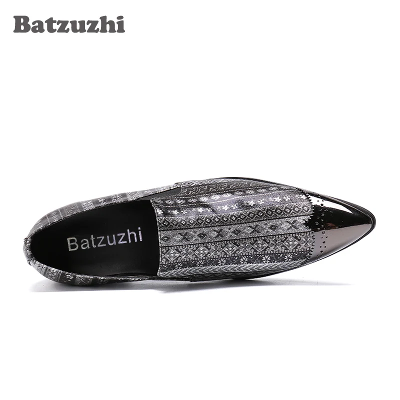 Туфли Batzuzhi мужские из натуральной кожи роскошные официальные туфли в