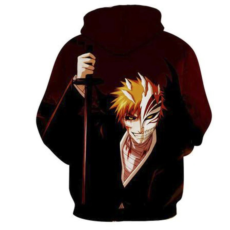 Аниме Bleach 3D толстовки с принтом для женщин/мужчин с длинным рукавом повседневные толстовки с капюшоном уличная одежда худи в стиле хип-хоп модные Джемперы подарки
