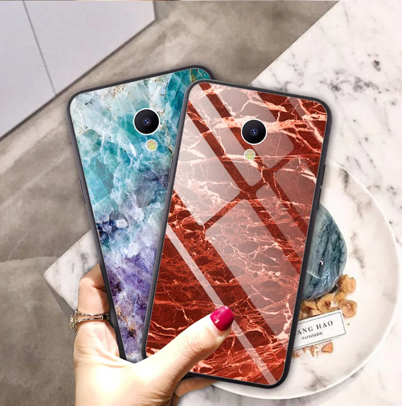 Мраморный чехол из закаленного стекла для Meizu M6s mblu S6, роскошный Силиконовый противоударный чехол для Meizu M6s 5,", Чехол на заднюю панель