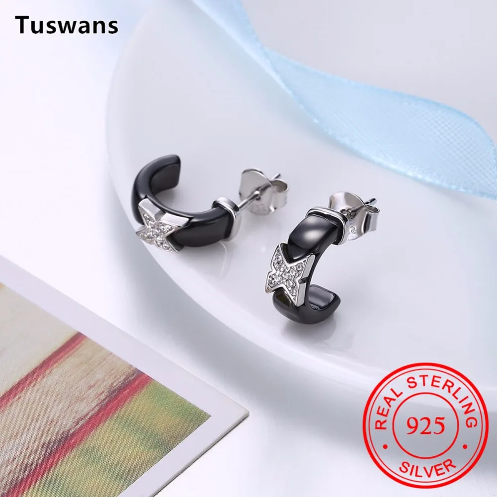 Женские серьги гвоздики из серебра 100% пробы с цирконом|silver stud earrings|sterling silver