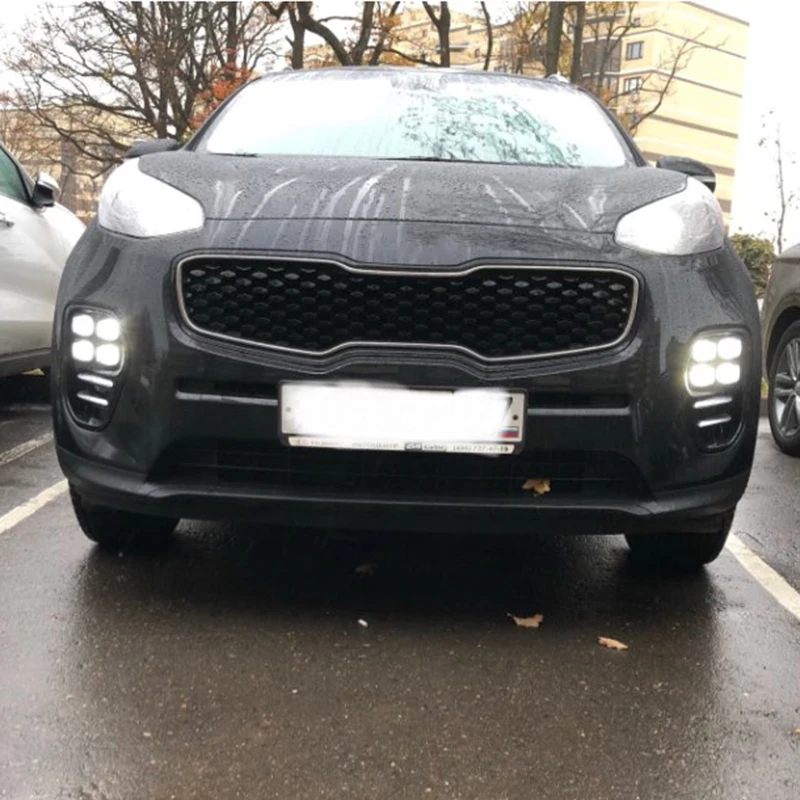 Автомобильный DRL светодиодный светильник для KIA Sportage 4 QL Kx5, дневные ходовые огни, противотуманные фары для вождения, белые автомобильные сигнальные лампы