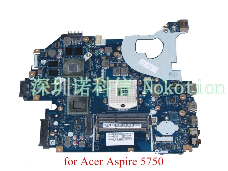 NOKOTION материнская плата для ноутбука MBRG502001 P5WE0 LA-6901P для acer aspire 5750 5750G 5755G HM65 DDR3 основная плата gt540m работает