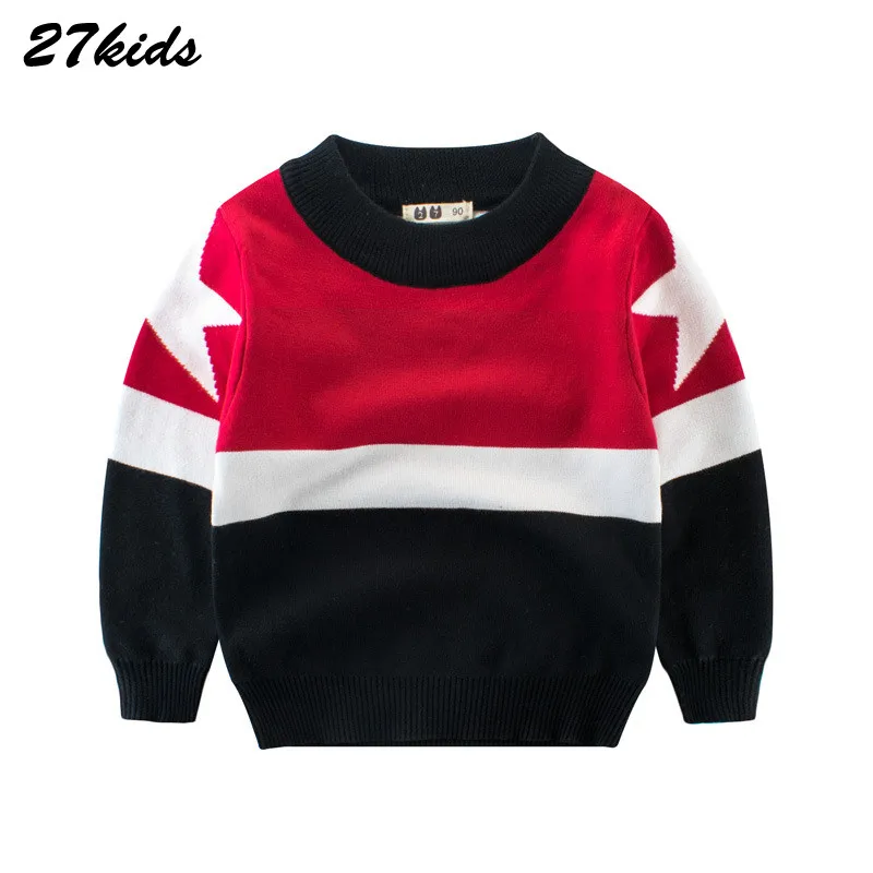 27 детский модный вязаный свитер со звездами для детей возрастом от 2 до 9 лет