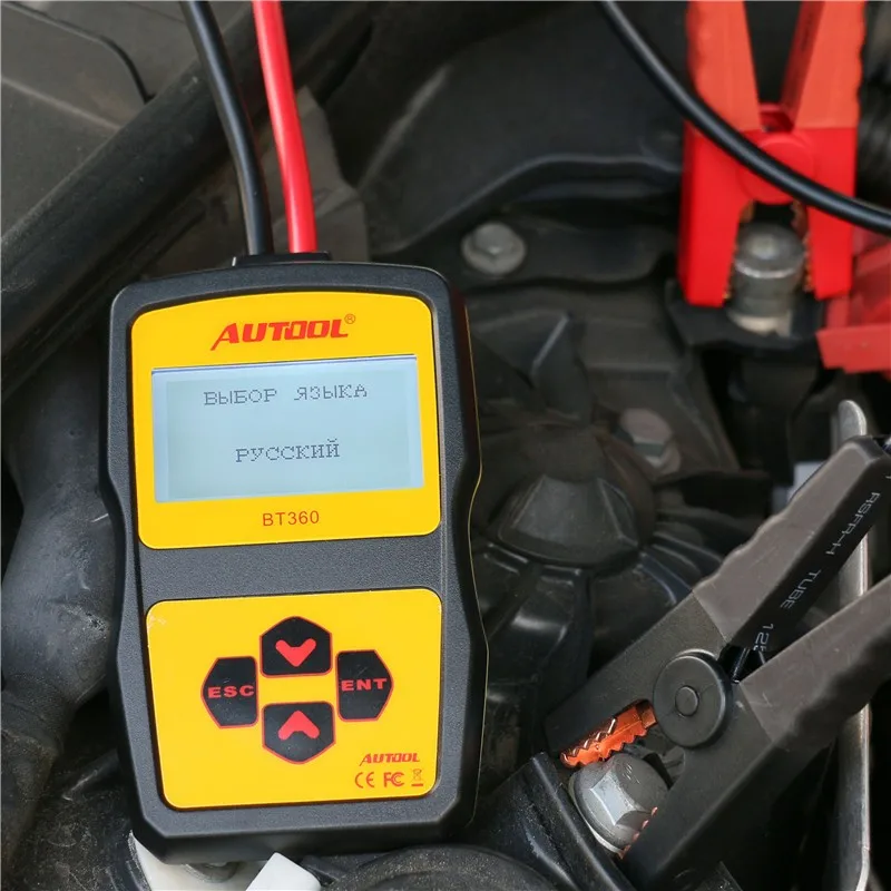 AUTOOL BT360 12 в цифровой автомобильный тестер батареи для затопленного геля BT-360 12 вольт анализатор автомобильных аккумуляторов CCA многоязычный