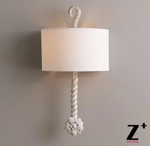 

Настенный светильник в американском стиле, лампа в старинном стиле, цвет белый, металлический, рустикальный, настенное бра