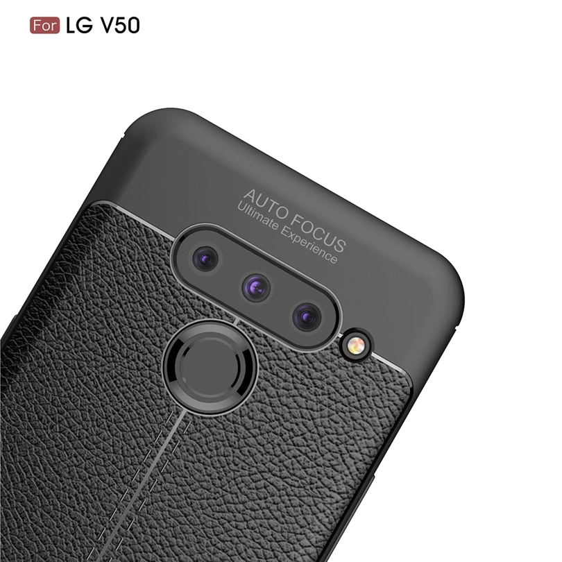 Для Lg V 50 / V50 защитный чехол для телефона мягкий личи Striae противоударный s |