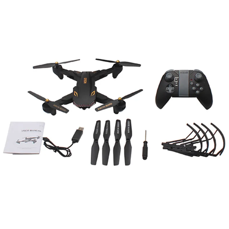 Складной мини Дрон для селфи Visuo XS809S с Wi Fi FPV камерой 0 3 Мп или 2 широкоугольная