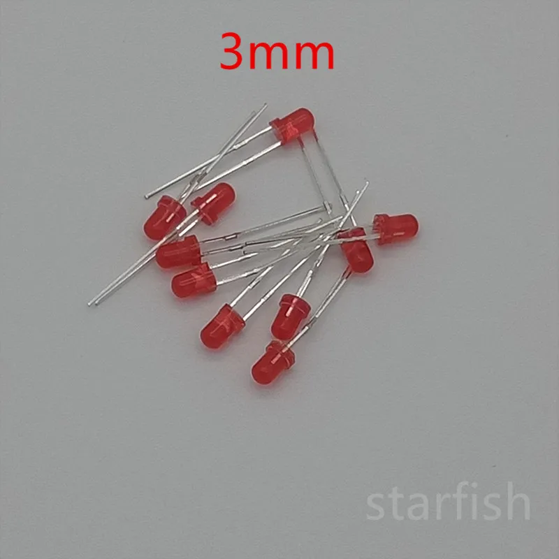100pcs 3mm Diffused Red Green Yellow Blue Color led Highlight F3 DIP lamp | Лампы и освещение
