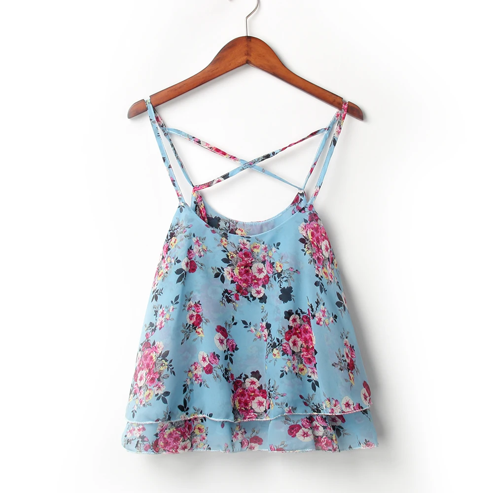 2018 Весна для женщин рубашки мальчиков майки Топ летняя одежда ремень цветочный