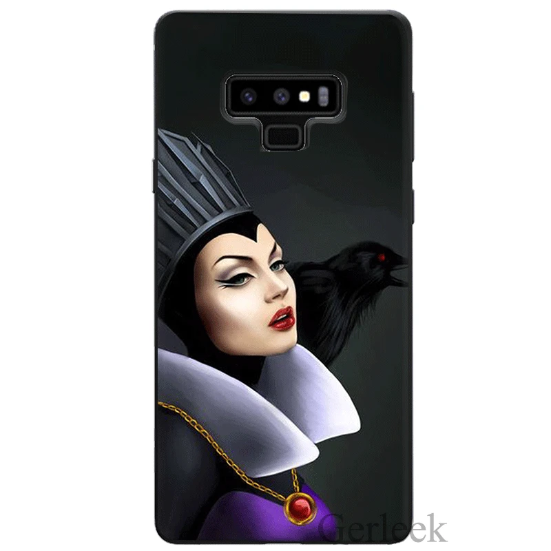 Черный чехол ТПУ Белоснежка ягода малефисент для Samsung Galaxy A3 A5 A6 2016 2017 Plus 2018