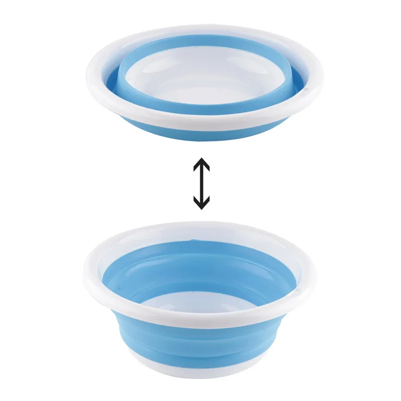 3 цвета пластиковое складное ведро Портативный умывальник складной пищевой