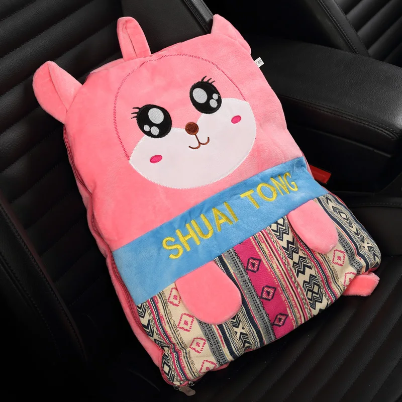 comprar Colcha E Brinquedos De Pelúcia Dos Desenhos Animados Travesseiro Cochilo Escritório Mochila é O Automóvel Ar Condicionado Almofada Cobertor