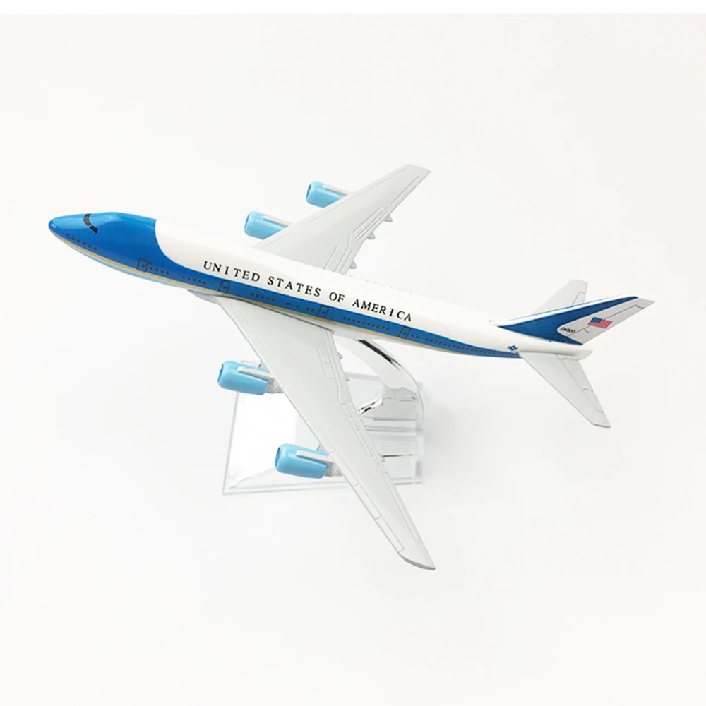 Летательный аппарат в масштабе 1/400 Боинг 747 ВВС One 16 см модель самолета из сплава