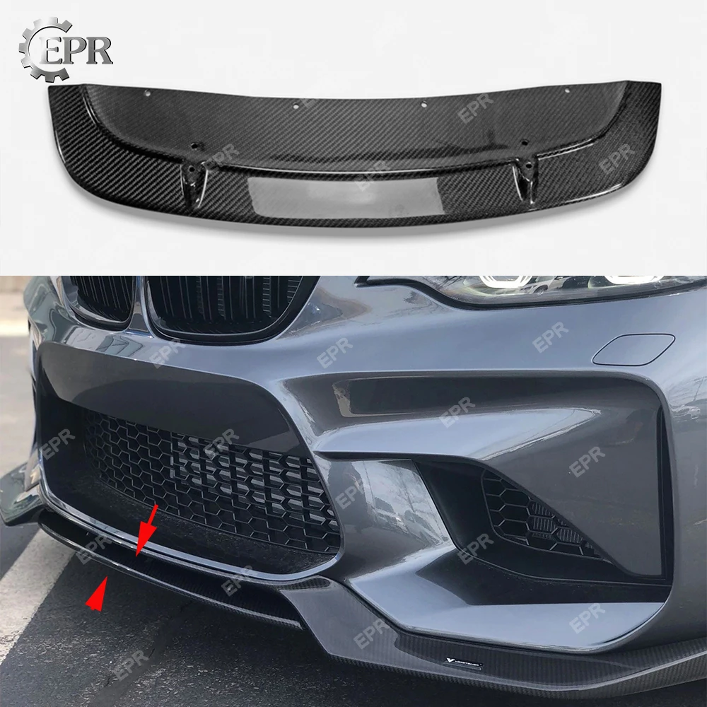 

For BMW F87 M2 ST Style Carbon Fiber Front Splitter (For Real M2) Body Kit Tuning Part Trim Racing For F87 M2 Carbon Bumper Lip