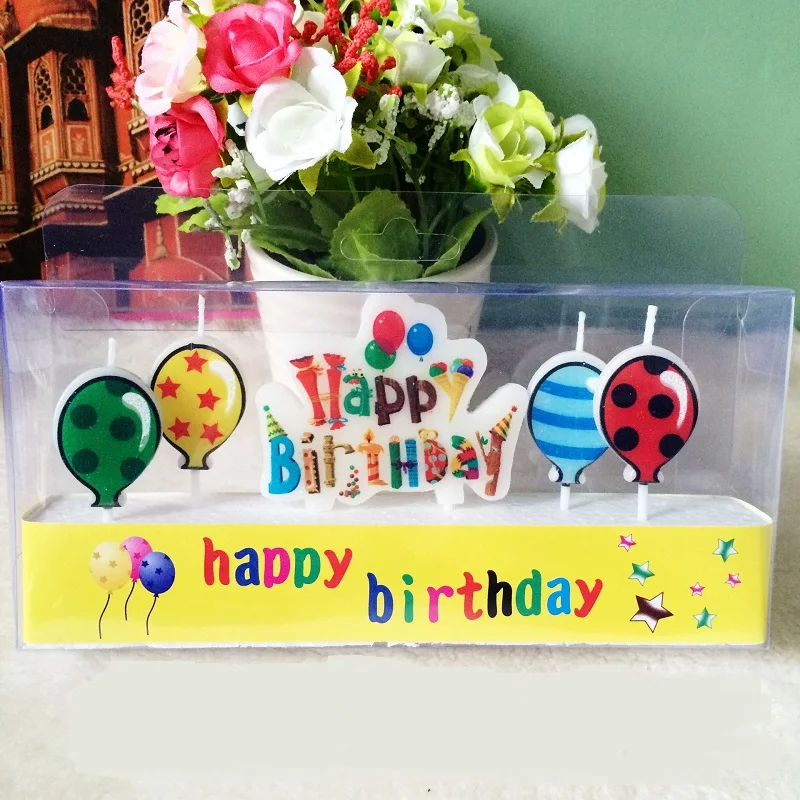 Новые креативные ароматизированные свечи на день рождения воздушные шары