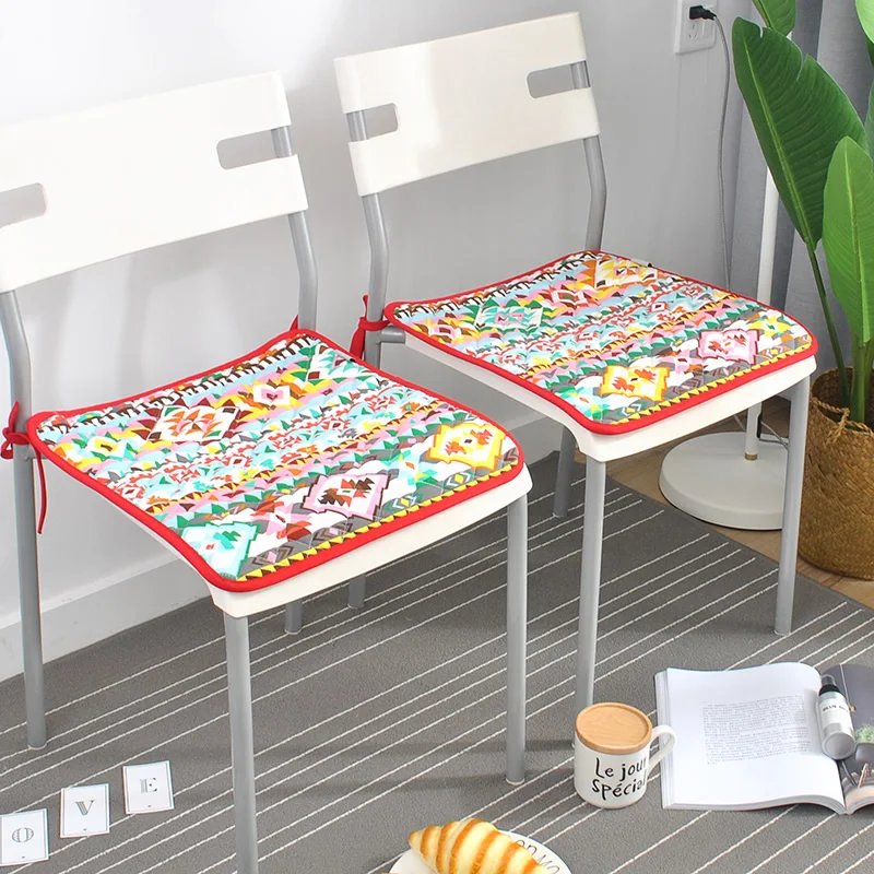 1pc 15.7&quot/17.7&quot Square Seat Cushion Anti-slip Cotton Cloth Quilted Chair Cushions Pads Thin mats | Дом и сад