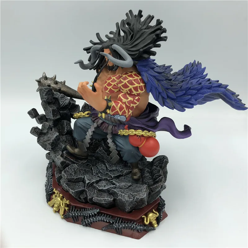 Один кусок четыре императора Kaido Quatro Ver. ПВХ Luffy Fighter ПВХ Фигурки Модель Куклы Игрушки 19 см