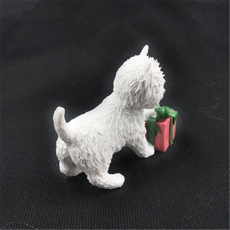 Милый щенок West Highland White Terrier имитация животного Подарочная коробка изысканная