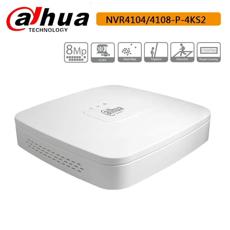 Оригинальный POE NVR4104-P-4KS2 NVR4108-P-4KS2 Smart 1U мини NVR 1080P 4ch/8ch с 4 портами сетевой